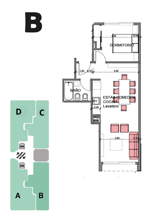 planta tipo linea b