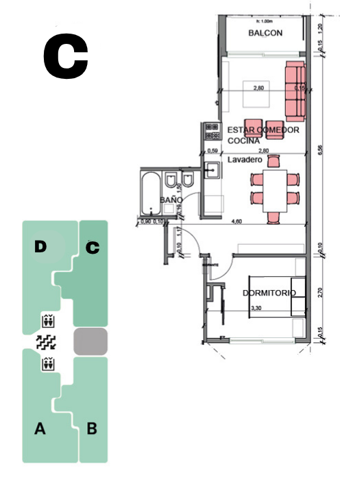planta tipo linea c