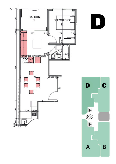 planta tipo linea d